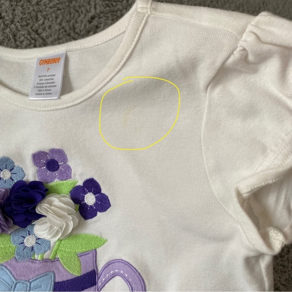 Gymboree Girls size 7 Spring Outfit Lavender Purple Short Sleeves Leggings - Picture 9 of 13